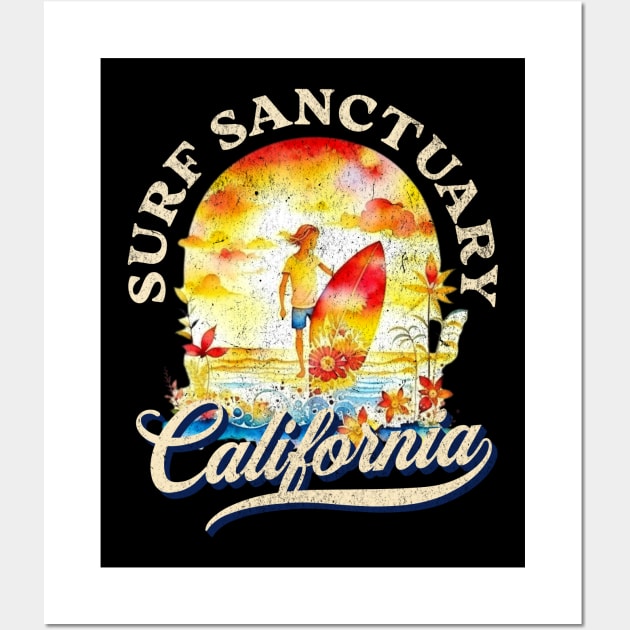 Surf sanctuary California Wall Art by Craftycarlcreations